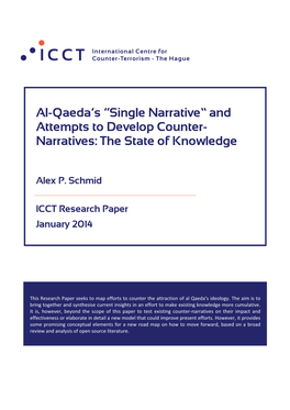 Al-Qaeda's “Single Narrative” and Attempts to Develop Counter