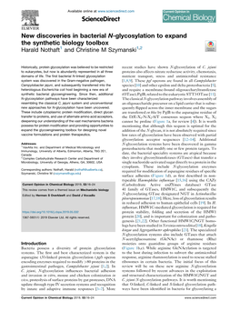 New Discoveries in Bacterial N-Glycosylation to Expand The