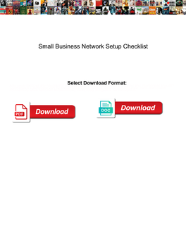 Small Business Network Setup Checklist