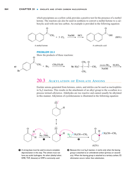 20.3 Alkylation of Enolate Anions