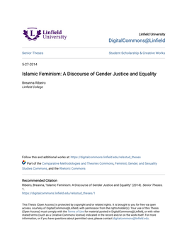 Islamic Feminism: a Discourse of Gender Justice and Equality