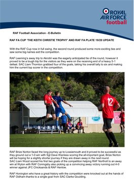 RAF Football Association - E-Bulletin