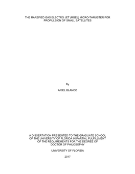 University of Florida Thesis Or Dissertation Formatting