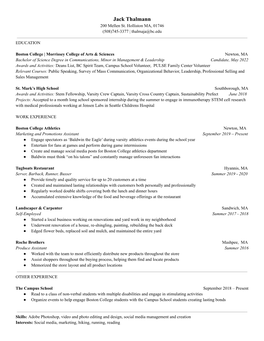 Jack Thalmann's Resume (Pdf)