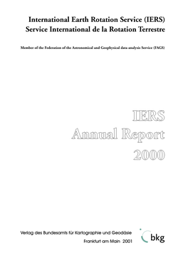 IERS Annual Report 2000