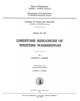 Limestone Resources of Western Washington