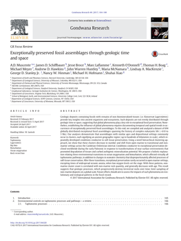 Exceptionally Preserved Fossil Assemblages Through Geologic Time and Space