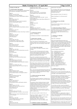 Radio 3 Listings for 6 – 12 April 2013 Page 1 of 10