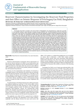 Reservoir Characterization by Investigating the Reservoir Fluid