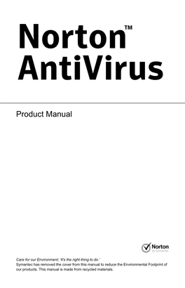 Norton Antivirus Product Manual