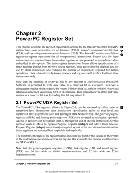 Chapter 2 Powerpc Register Set