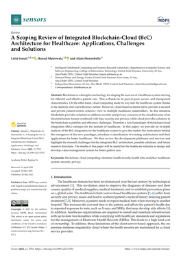 A Scoping Review of Integrated Blockchain-Cloud (Bcc) Architecture for Healthcare: Applications, Challenges and Solutions