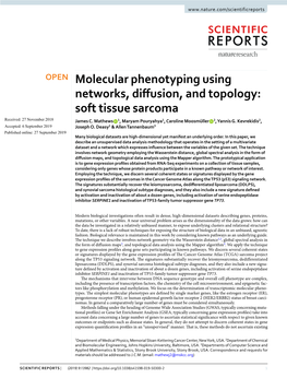 Molecular Phenotyping Using Networks, Diffusion, and Topology