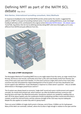Defining NMT As Part of the NATM SCL Debate, Barton. N