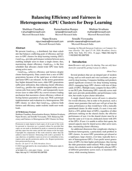 Balancing Efficiency and Fairness in Heterogeneous GPU Clusters for Deep Learning