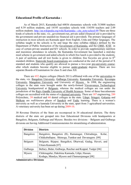 Educational Profile of Karnataka