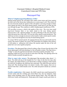 Pharyngeal Flap