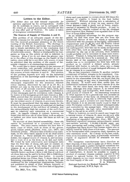 The Sources of Supply of Vitamins a and D