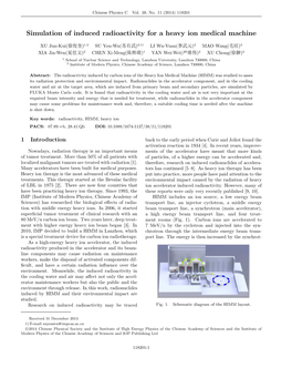 Simulation of Induced Radioactivity for a Heavy Ion Medical Machine