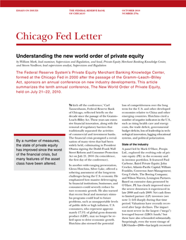 Chicago Fed Letter: Understanding the New World Order of Private