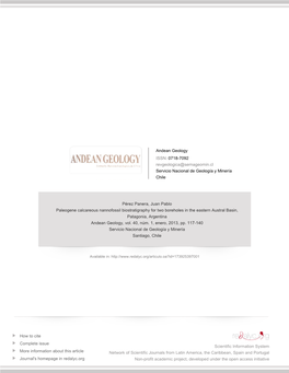 Redalyc.Paleogene Calcareous Nannofossil Biostratigraphy for Two