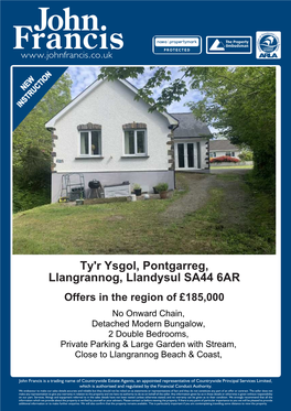 Ty'r Ysgol, Pontgarreg, Llangrannog, Llandysul SA44