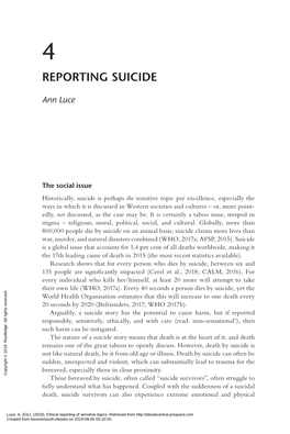 Reporting Suicide