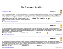The Stamp Act Rebellion