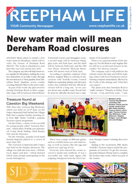 July/August 2014 New Water Main Will Mean Dereham Road Closures