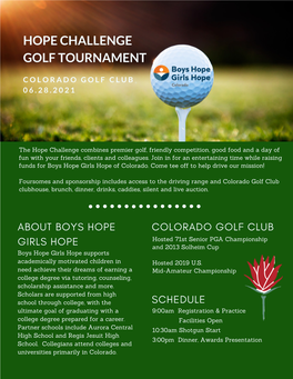 Golf Tournament Sponsorship