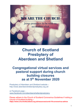 Church of Scotland Presbytery of Aberdeen and Shetland