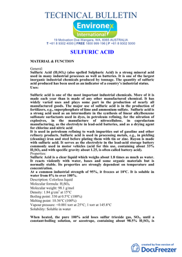 Sulfuric Acid