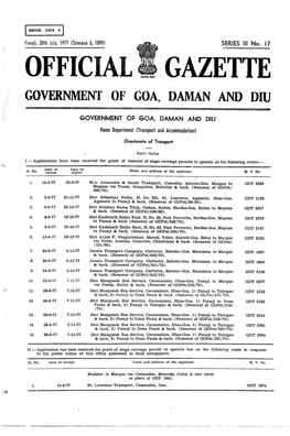 Official Gazette Government ·Of Go~ Daman and Diu