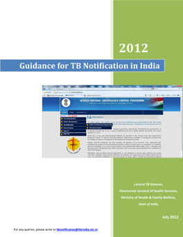 Guidance for TB Notification in India