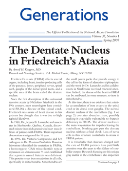 The Dentate Nucleus in Friedreich's Ataxia