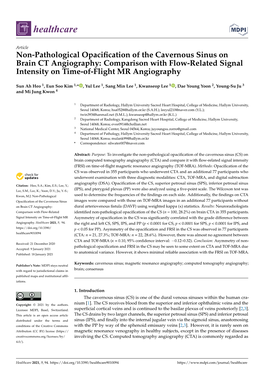 Non-Pathological Opacification of the Cavernous Sinus on Brain CT