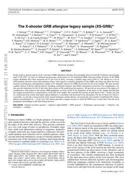 Arxiv:1802.07727V1 [Astro-Ph.HE] 21 Feb 2018 Tion Systems to Standard Candles in Cosmology (E.G., Wijers Et Al