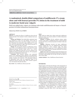 A Randomized, Double-Blind Comparison of Nadifloxacin 1