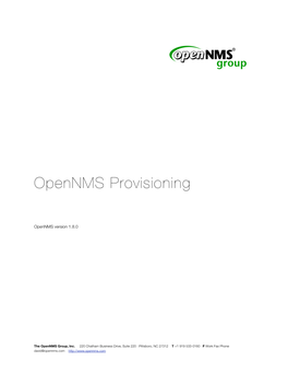 Opennms Provisioning