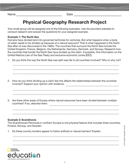 Physical Geography Research Project