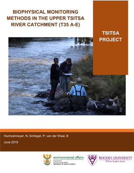 June 2019, Biophysical Monitoring Methods in the Upper Tsitsa River Catchment