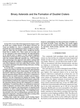 Binary Asteroids and the Formation of Doublet Craters