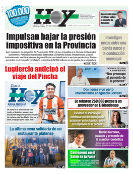 Impulsan Bajar La Presión Impositiva En La Provincia