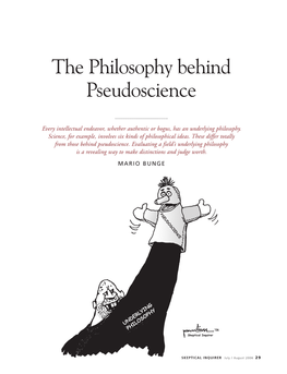 The Philosophy Behind Pseudoscience