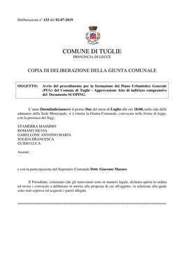 Delibera Di Approvazione