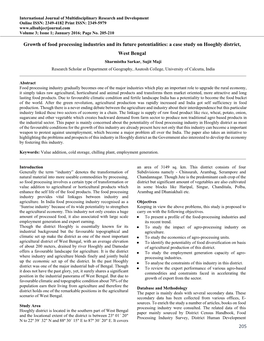 A Case Study on Hooghly District, West Bengal