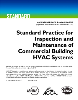 ANSI/ASHRAE/ACCA Standard 180-2018