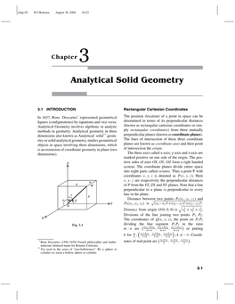 Analytical Solid Geometry