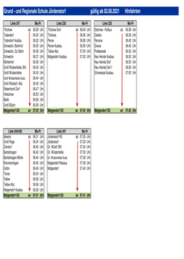 Regionale Schule Jördenstorf Gültig Ab 02.08.2021 Hinfahrten