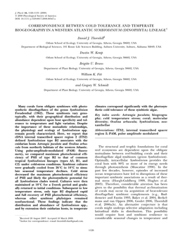 Correspondence Between Cold Tolerance and Temperate